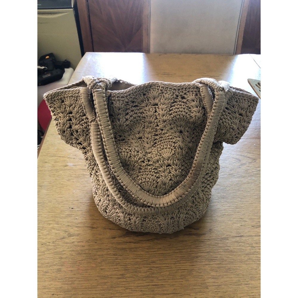BOHO Tan Crochet bag- The Sak